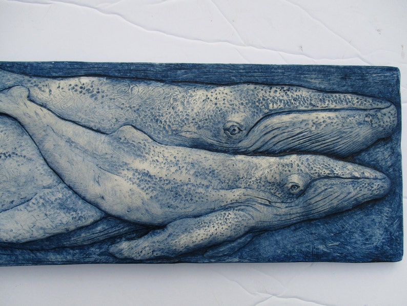 Humpback Whale Art Mother and Calf Wall Sculpture image 4