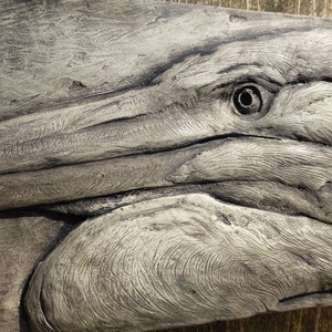 Heron Stalking Wandtegel Beton Backsplash Waterornament Bas-reliëf Art