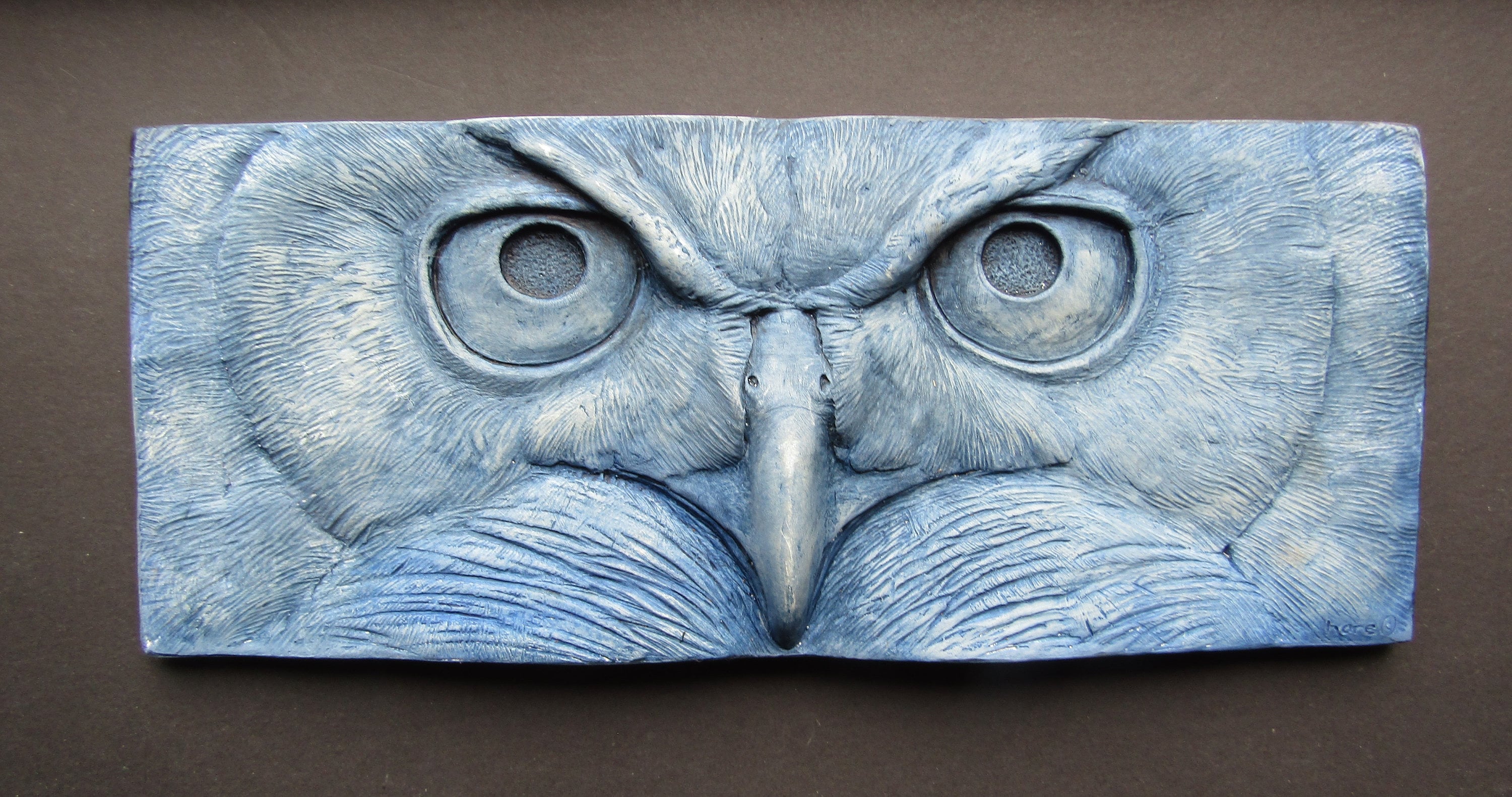 Great-Horned Owl Eyes Wall Sculpture