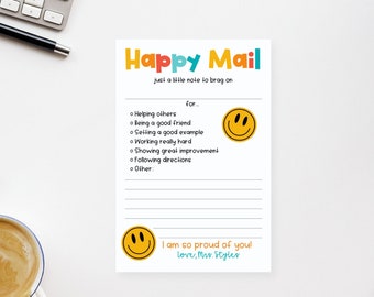 Positive Notes from Teacher. Positive Reinforcement Notes. EBIS PBIS Notepad. Happy Mail for Teachers. Teacher Notepad. Personalized Notepad