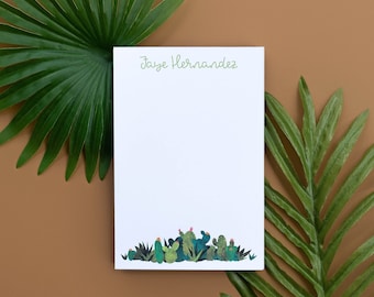 Cactus Notepad. Custom Notepad. Custom Cactus Gift. Teacher Notepad. Note Pad Gift Personalized. Personalized Notepad. Coworker Gift.