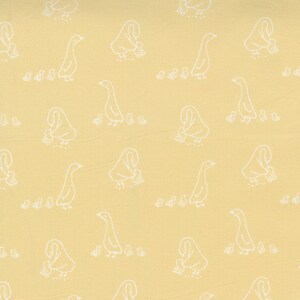 Little Ducklings 25103 16 *1/2 YARD CONTINUOUS CUTs* By Paper And Cloth Mustard Moda Ducks 100% cotton quilt