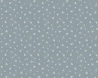 Humblebee RC91125-40 *1/2 YARD CONTINUOUS CUTs* Tossed Daisy Blue Blender Wildflowers Bees Figo Aimee Parker