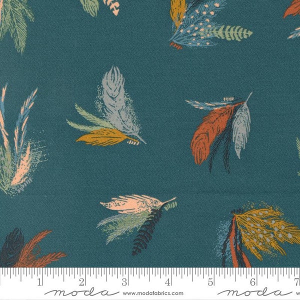 Woodland Wildflowers *1/2 YARD CONTINUOUS CUTs* 45581 18 Dark Lake Moda 100% cotton Fancy That Design House Floral Earth Tones