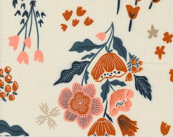 Folk Lore 45600 11 *1 YARD CUT* Eggshell Garden Tales Large Floral Fancy That Design House