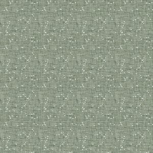 May include: A green fabric with a white speckled pattern. The fabric has a subtle texture.