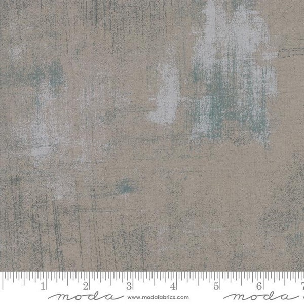 Grey Couture 30150 163 *1/2 YARD CONTINUOUS CUTS* Moda Fabric Grunge Basicgrey Floral Solid Tan Green Brown 100% Cotton Quilting Yardage