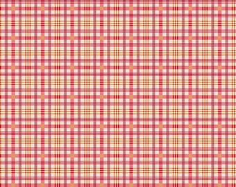 Farmer's Daughter C17175-TEAROSE *1/2 YARD CONTINUOUS CUTs* Plaid Red Lori Holt Riley Blake