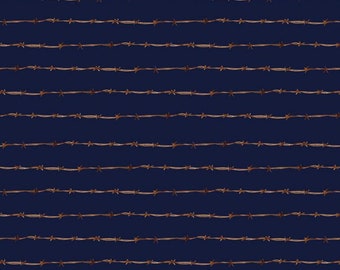Ride the Range C12743-Navy *1/2 YARD CONTINUOUS CUTs* Riley Blake Barbed Wire Quilting 100% cotton fabric quilting