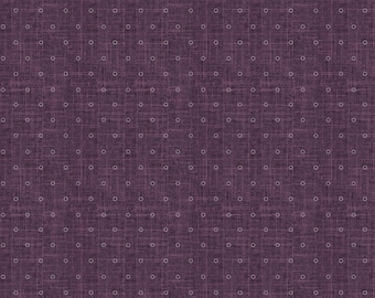 Stash 92021-85 Purple Stitches *1/2 YARD CONTINUOUS CUTs* Blender Basic 100% Cotton Quilting  Ghazal Razavi Figo