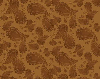 Ride the Range C12742-Burnt Sienna *1/2 YARD CONTINUOUS CUTs*  Riley Blake Paisley Quilting 100% cotton fabric quilting