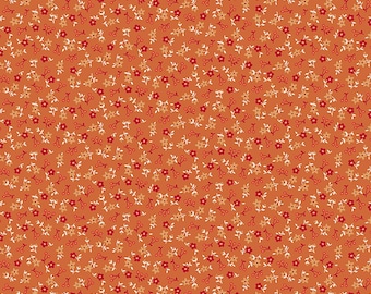 Farmer's Daughter C17164-SQUASH *1/2 YARD CONTINUOUS CUTs* Blossom Orange Lori Holt Riley Blake