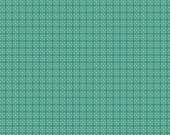Farmer's Daughter C17179-COZY *1/2 YARD CONTINUOUS CUTs* Weave Teal Lori Holt Riley Blake