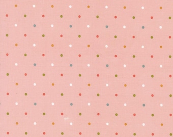 Magic Dots 5230 52 *1/2 YARD CONTINUOUS CUTS* Carnation Pink Lella Boutique Moda