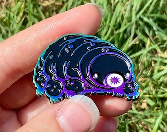 Tardigrade Water Bear RAINBOW Enamel Pin, Fantasy pin badge, moss piglet, cute, Microcosmos, rainbow anodised/anodized pin