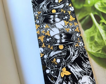 GOLD FOIL Plague Doctor Bookmark: OccPremium Bookmark