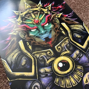 GANONDORF Zelda 35th Anniversary A4 Art Print, PhaseMoth, fanart, ganon