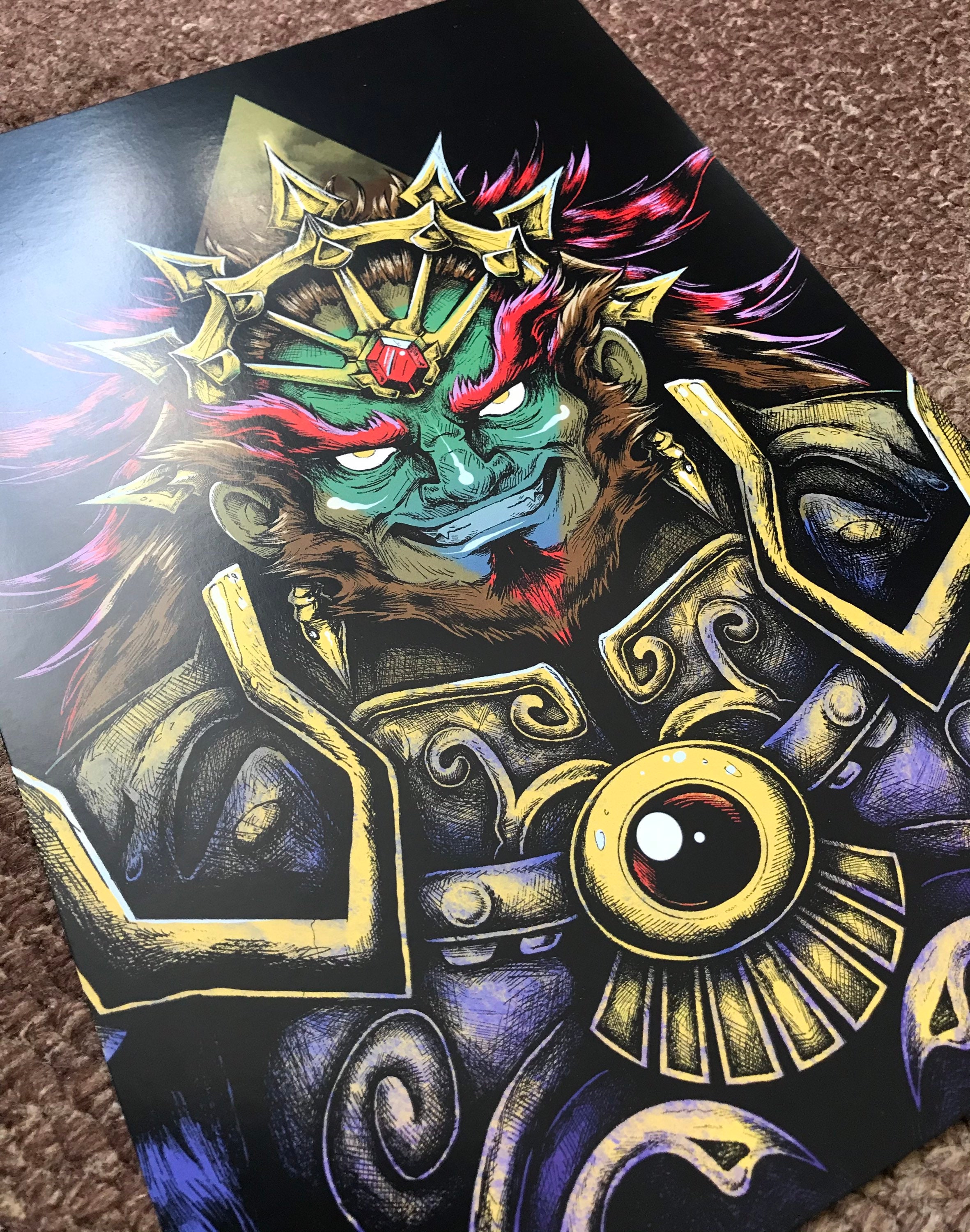 GANONDORF Zelda 35th Anniversary A4 Art Print, Phasemoth, Fanart