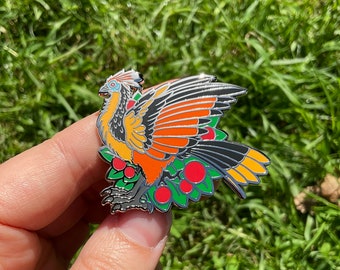 GUATEMALA ピンバッジ ツメバメ鳥 シルバーハードエナメルピンバッジ - Etsy 日本