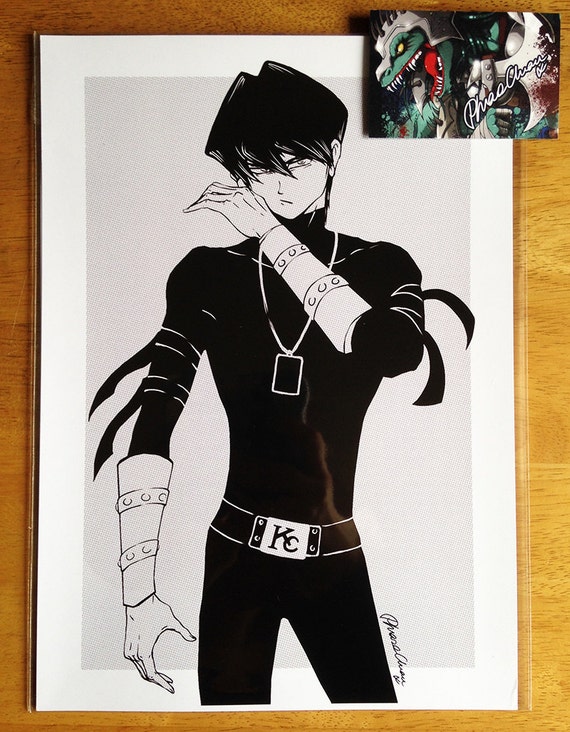 Kaiba Halftone Original Art Print Phasechan Etsy