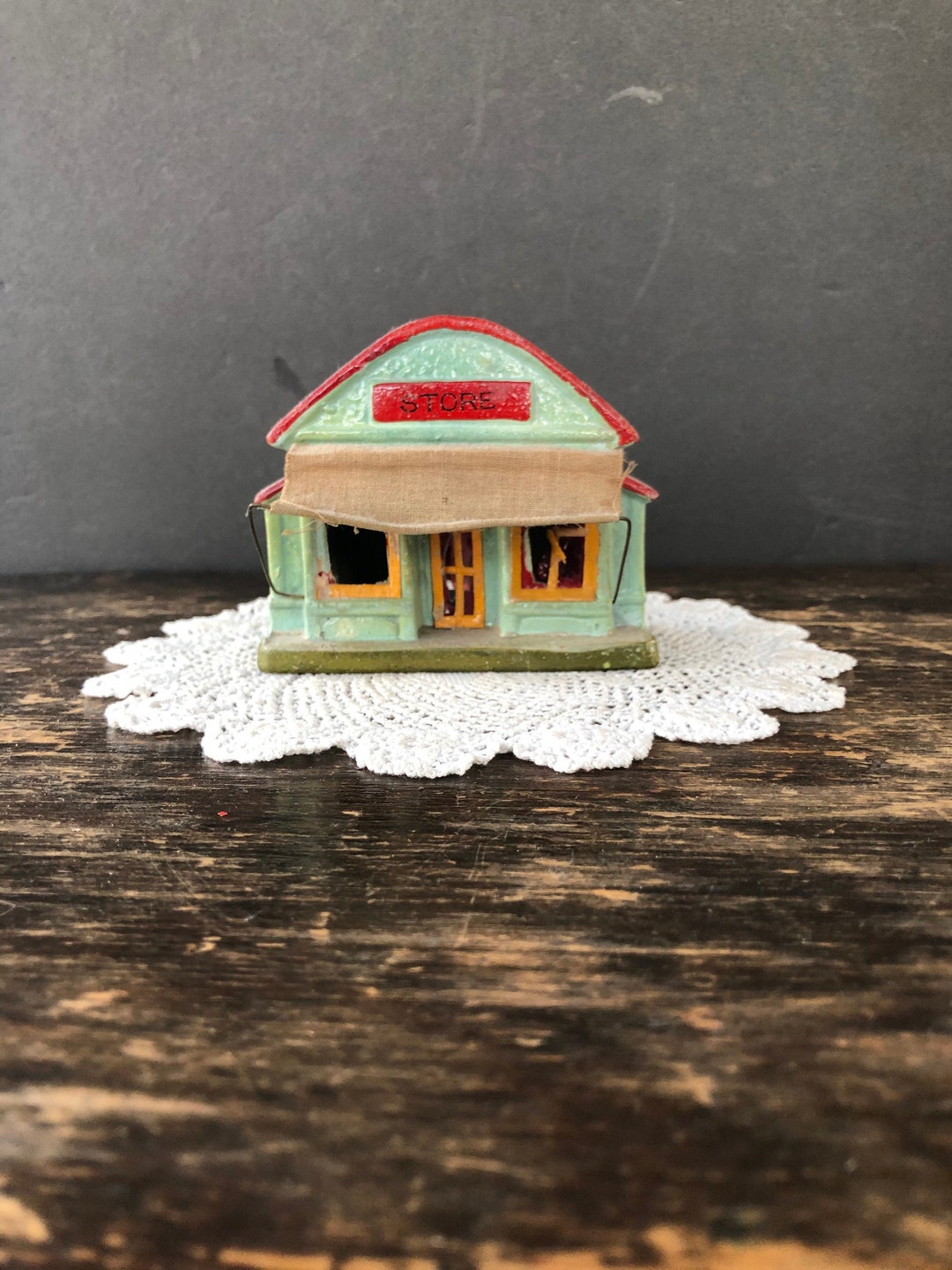 1950s Japanese Paper Mache' Store Light up House Etsy