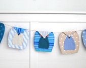Owls bunting (5), Owl Garland, Owl Nursery Bunting - blue