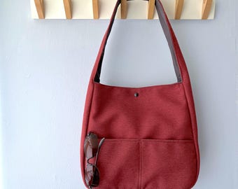 Bolso rojo, bandolera roja, bolso cartera, bolso de hombro rojo, bolso tote, bolso maletín, bolso minimalista rojo, bolso boho rojo