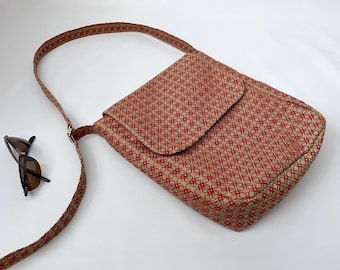 Bolso mensajero, bolso maletín computadora portátil, bolso hombro mensajero, bolso bandolera, bolso escolar minimalista - Floral arte deco