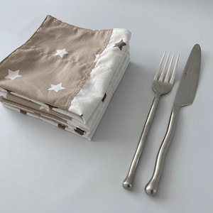 Set of 4 - Napkins reversible, sustainable napkins, reusable cloth napkins