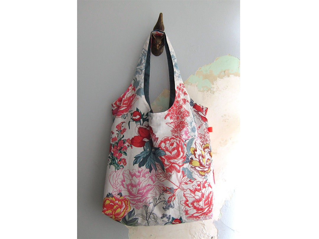 Errands Bag Market Bag Grocery Bag Peonies - Etsy