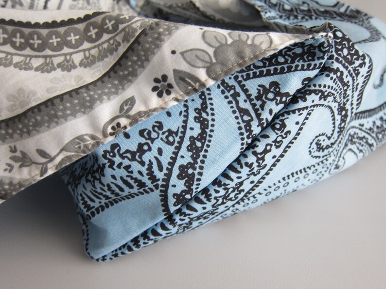 Furoshiki bag Azuma bag Japanese lunch bag Blue paisley Small Tenugui bag Lunch bag Bento bag