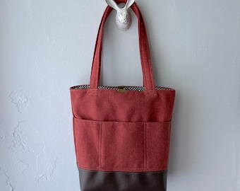 Pequeño bolso rojo, bolso de mano rojo, bolso de mano rojo, bolso almuerza rojo, bolso comida rojo, bolso bento, bolso mercado
