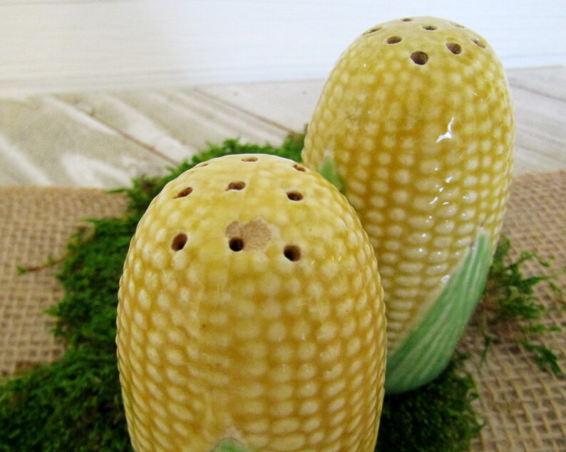 Vintage Ceramic Corn Cob Salt and Pepper Shakers Japan Corn Etsy