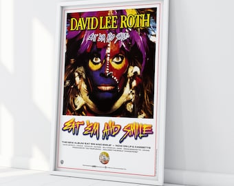 David Lee Roth Eat 'Em and Smile Vinyl Album Poster Druck