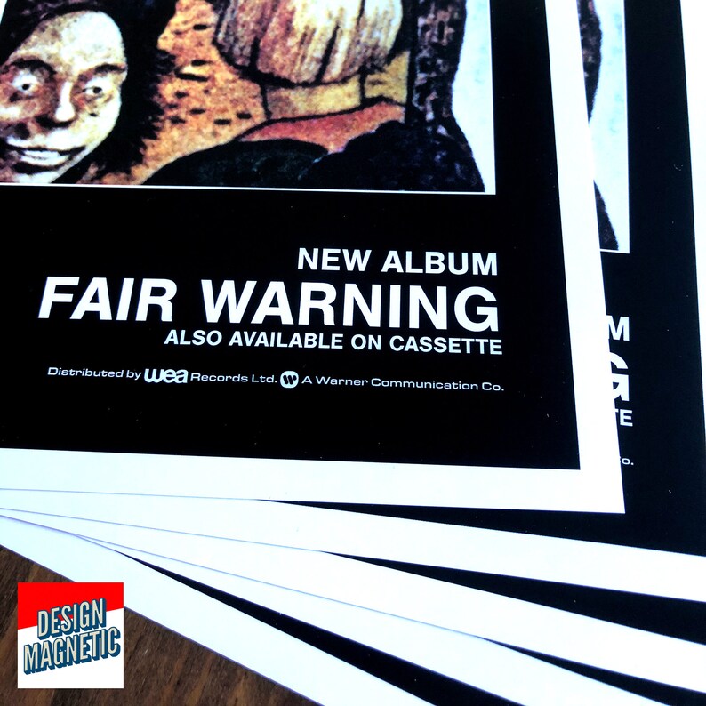 Van Halen Band Fair Warning Album Poster Etsy