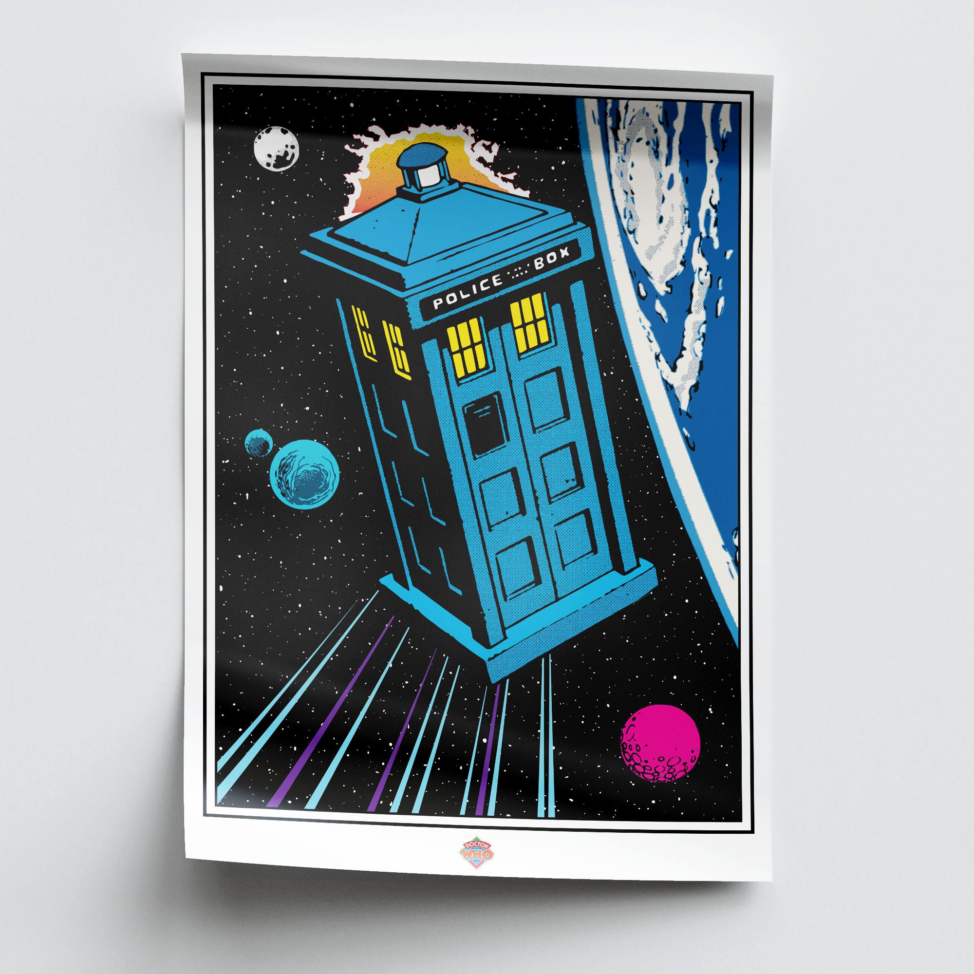 Doctor Who Tardis Comic Poster Sci-fi Art Dr Who Wall Art, Tardis Print ...