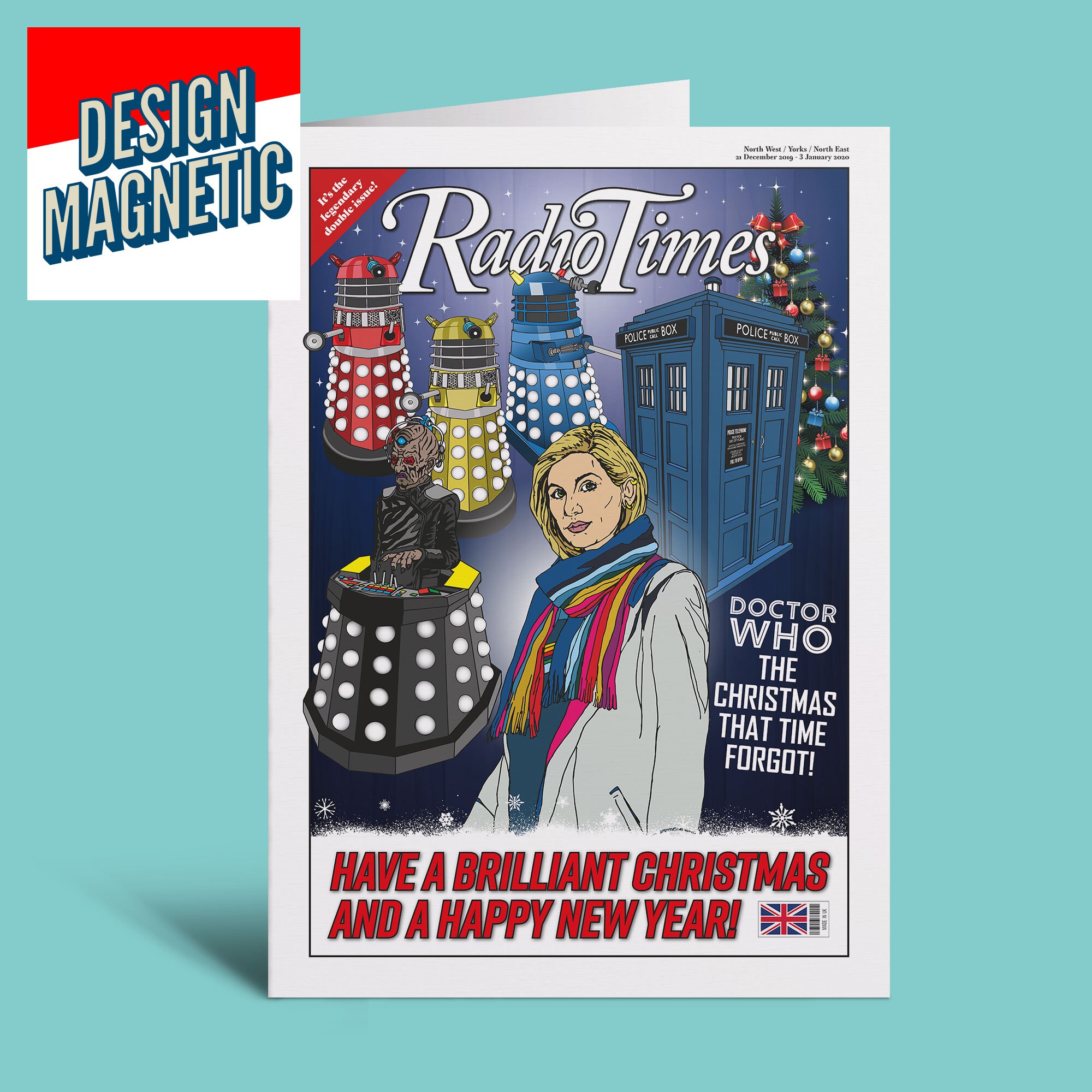 Doctor Who Weihnachtskarte: Radio Times Special, Tardis & Daleks