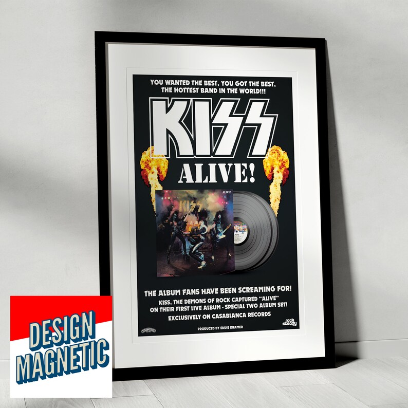 KISS Band Poster KISS ALIVE Album Etsy