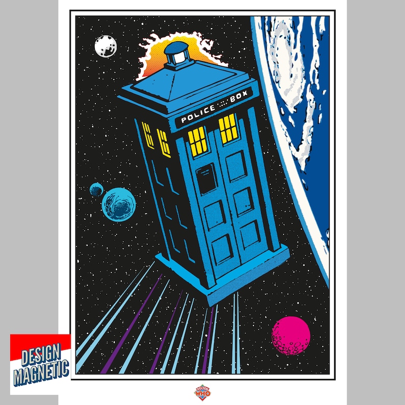 Doctor Who Tardis Comic Poster Sci-fi Art Dr Who Wall Art, Tardis Print ...