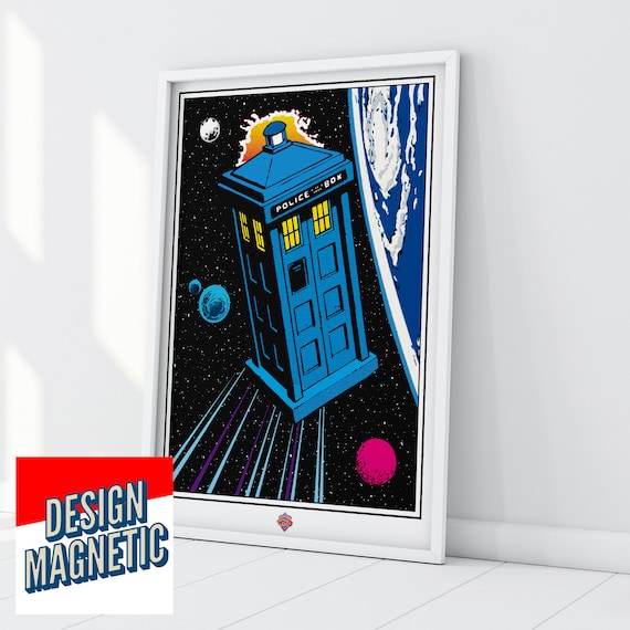 Doctor Who Tardis Comic Poster Sci-fi Art, Doctor Who Wall Art, Tardis Art,  Whovian Retro Art Print 