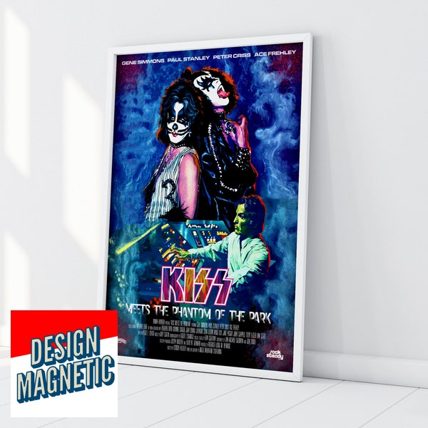 KISS Band Poster - Kiss Meets The Phantom Of The Park Movie Print Love Gun Destroyer Hotter Than Hell Revenge Creatures Vinyl Album