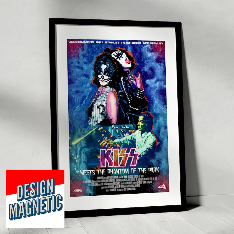 KISS Band Poster Kiss Meets the Phantom of the Park Movie Print Love ...