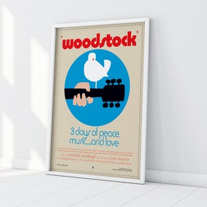 Festival de música rock de Woodstock 3 días de paz y música La película 1969 Póster Banda sonora Álbum de vinilo Canned Heat The Doors Grateful Dead Hippy