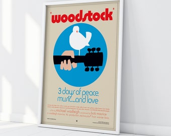 Woodstock Rock Music Festival 3 Days of Peace & Music The Movie 1969 Poster Soundtrack Vinyl Album Canned Heat The Doors Grateful Dead Hippy