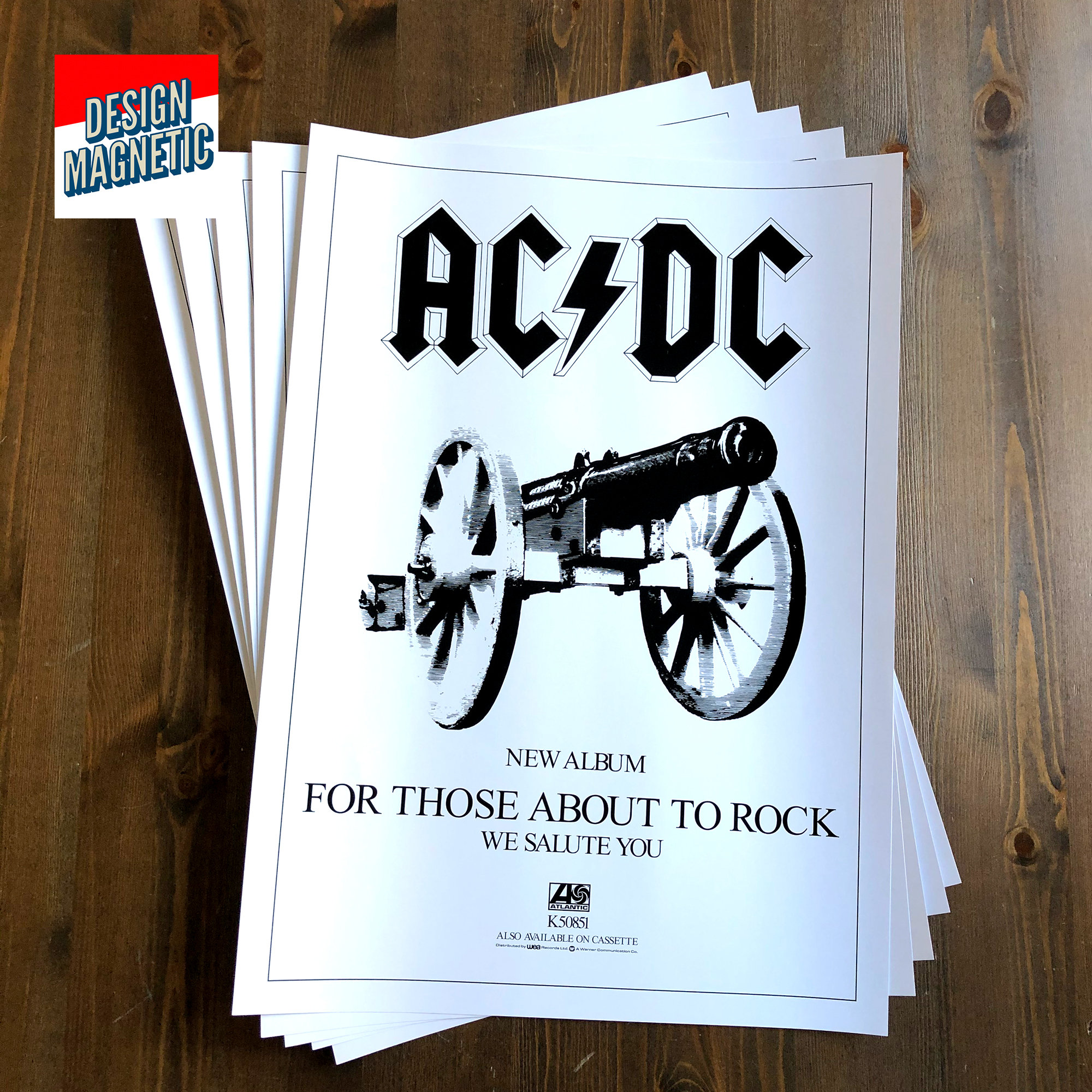 AC/DC for Those About to Rock Vinyl Album Wall Art Poster Print Back in ...