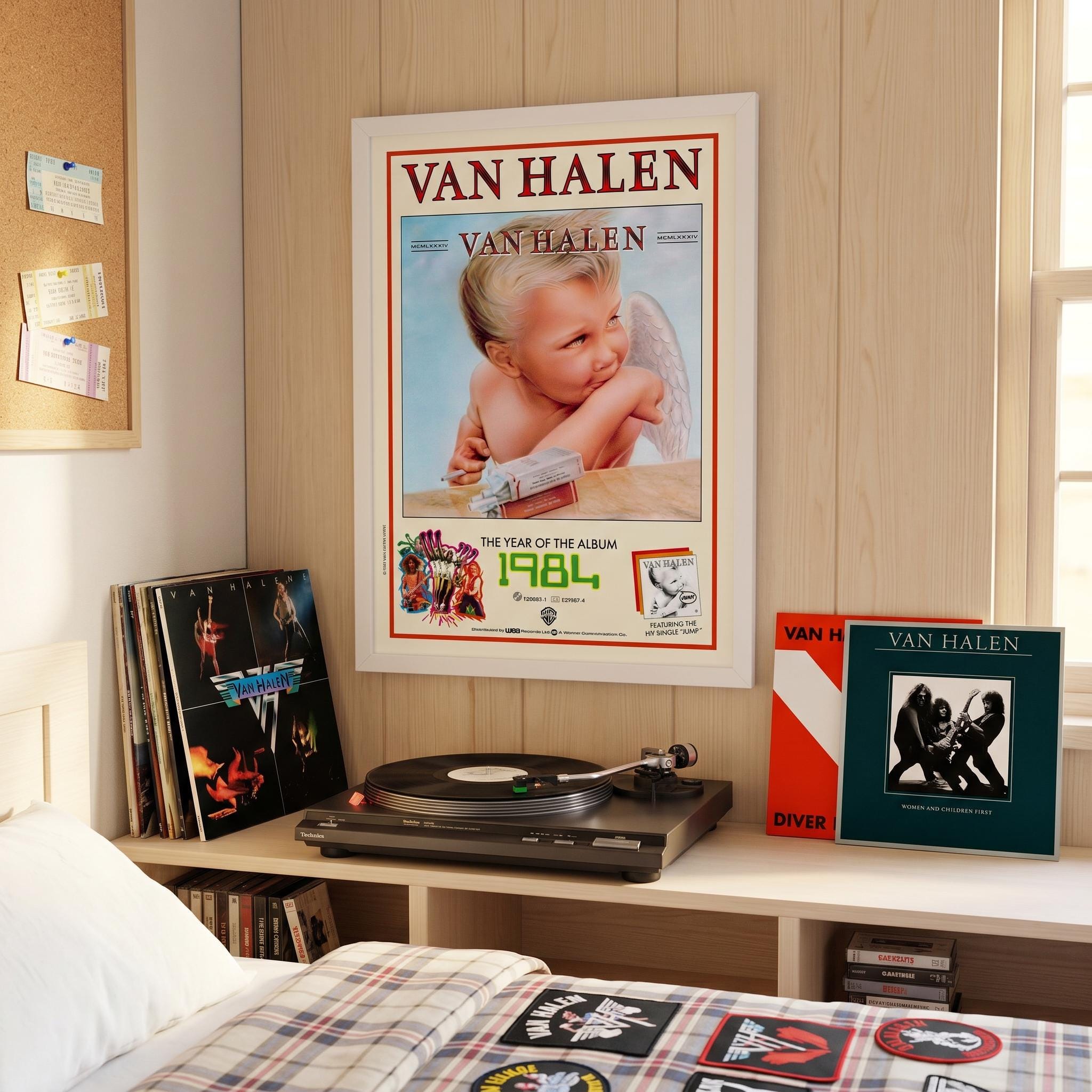 Van Halen 1984 Vinyl Album Promotional Wall Art Poster Featuring