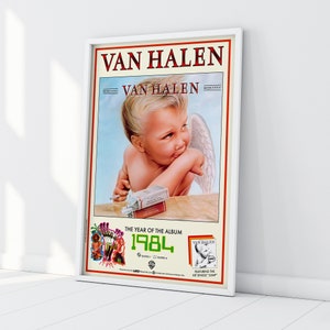 Van Halen Band Vinyl 1984 Album Poster Diver Down Fair Warnung 5150 OU812 Fair Warnung Frauen und Kinder erste Balance EVH David Lee Roth