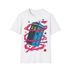 Doctor Who Tardis Comic Unisex Softstyle T-shirt Sci-fi, Dr Who Wall Art, Tardis Art, Doctor Who Scarf, Police Box, Daleks, Ncuti Gatwa