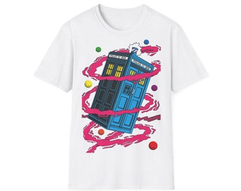 Doctor Who Tardis Comic T-Shirt: Unisex Softstyle Sci-Fi Tee