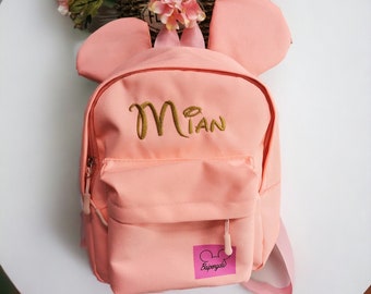 Custom Baby Traveling Bag, Personalized Kindergarten Schoolbag, Embroidered Name Cartoon Boys Girls Schoolbag, Custom Disney Bag, Kids Gifts